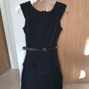 Black peplum dress